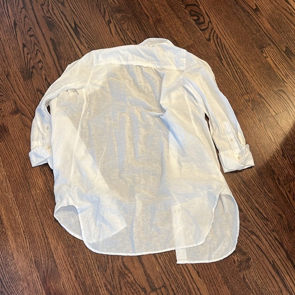 J.Crew Beach Coverup Button Down in linen-cotton blend Size XS White - Picture 3 of 5